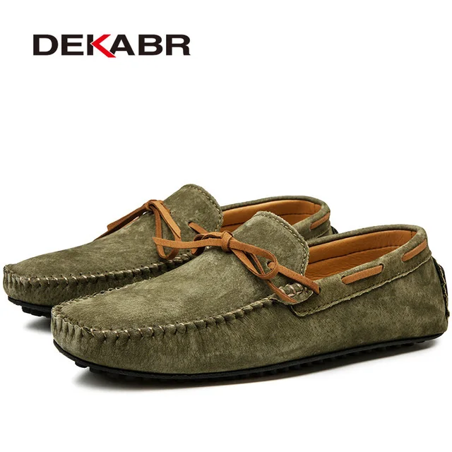 Dekabr Echt Lederen Heren Casual Schoenen Luxe Merk Heren Instappers  Mocassins Ademend Slip Op Zwart Rijden Schoenen Maat 35-49 - AliExpress  Schoenen