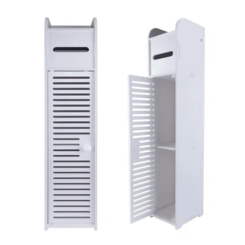 Bathroom Storage Cabinet Multi-purpose Living Room Floor Cabinet Furniture Cabinets for Small Space Toilet Paper Holder Storage 1