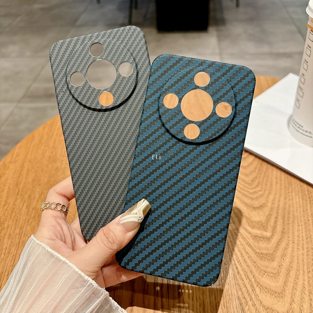 Ultra-Thin Carbon Fiber Texture Protective Case with Color Collision Design