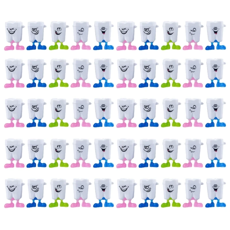 

50PCS Baby Tooth Box Cute Cartoon Kids Teeth Organizer Plastic Milk Teeth Storage Box Save Collect Case First Tooth Mini Gift