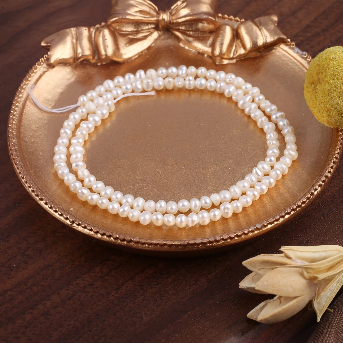 Charm 100% Natural Freshwater White Pearl Loose Spacer Beaded 3-3.5mm DIY Jewelry Making Necklace Earrings Bracelet Accessories