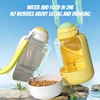 New dog ton ton large capacity pet out drinking pot cat water dispenser portable water cup water and food integrated bowl 5