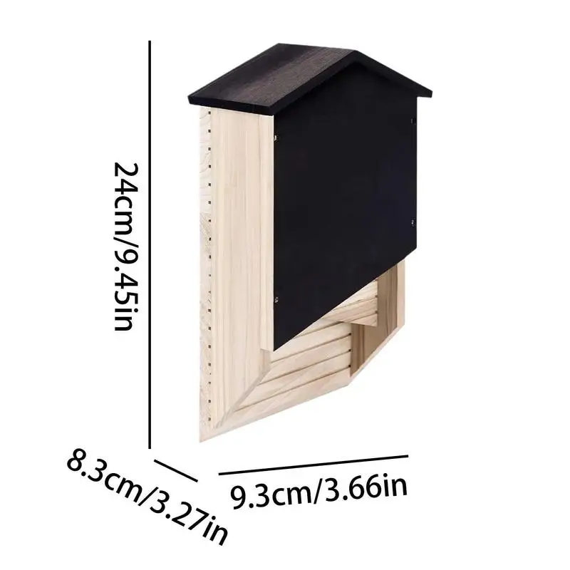 Outside Bat Habitat House Wood Shelter For Bat Colony Reusable Box Hibernation Wooden Nest bat house kit