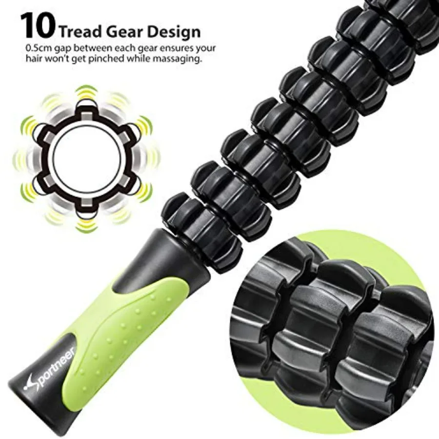 Adjustable Ankle Weights+Muscle Roller Massage Stick for Athletes
