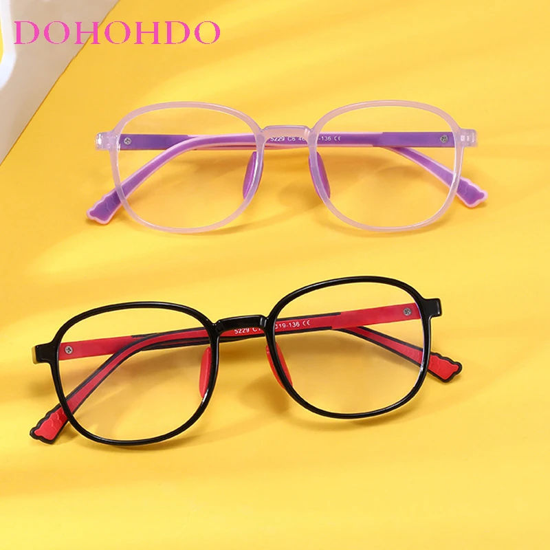 Kids Blue Light Glasses Without Graduation Child Clear Computer Spectacles Zero Prescription Medical Glasses Ultra Light Frames