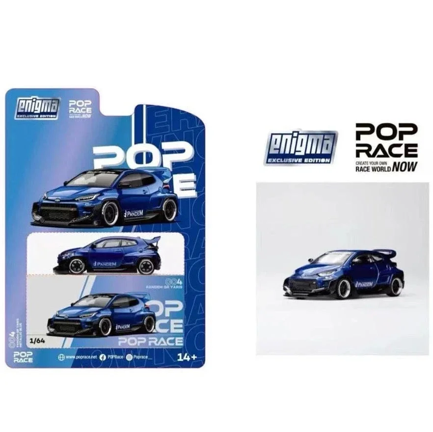 1:64 POP RACE Enigma Exclusive Pandem GR Yaris PRE004 JDM 다이캐스트 모델 자동차