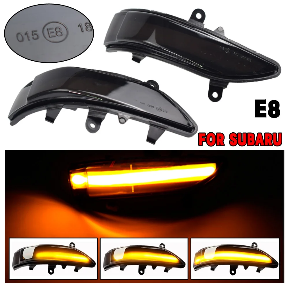 Clear Mirror LED DRL Sequential Signal Indicator lights for 15-21 SUBARU WRX Levorg STI - CT AutoParts