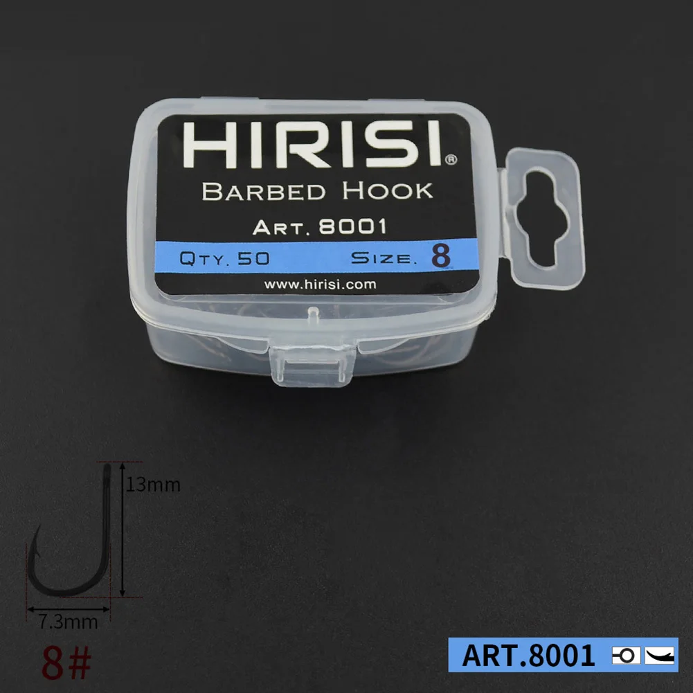 

Barb Fishing Hooks Professional 2/4/6/8 ART8001 Brand New Carp Rigs Fishhooks Durable High Quality 50 Hooks/box