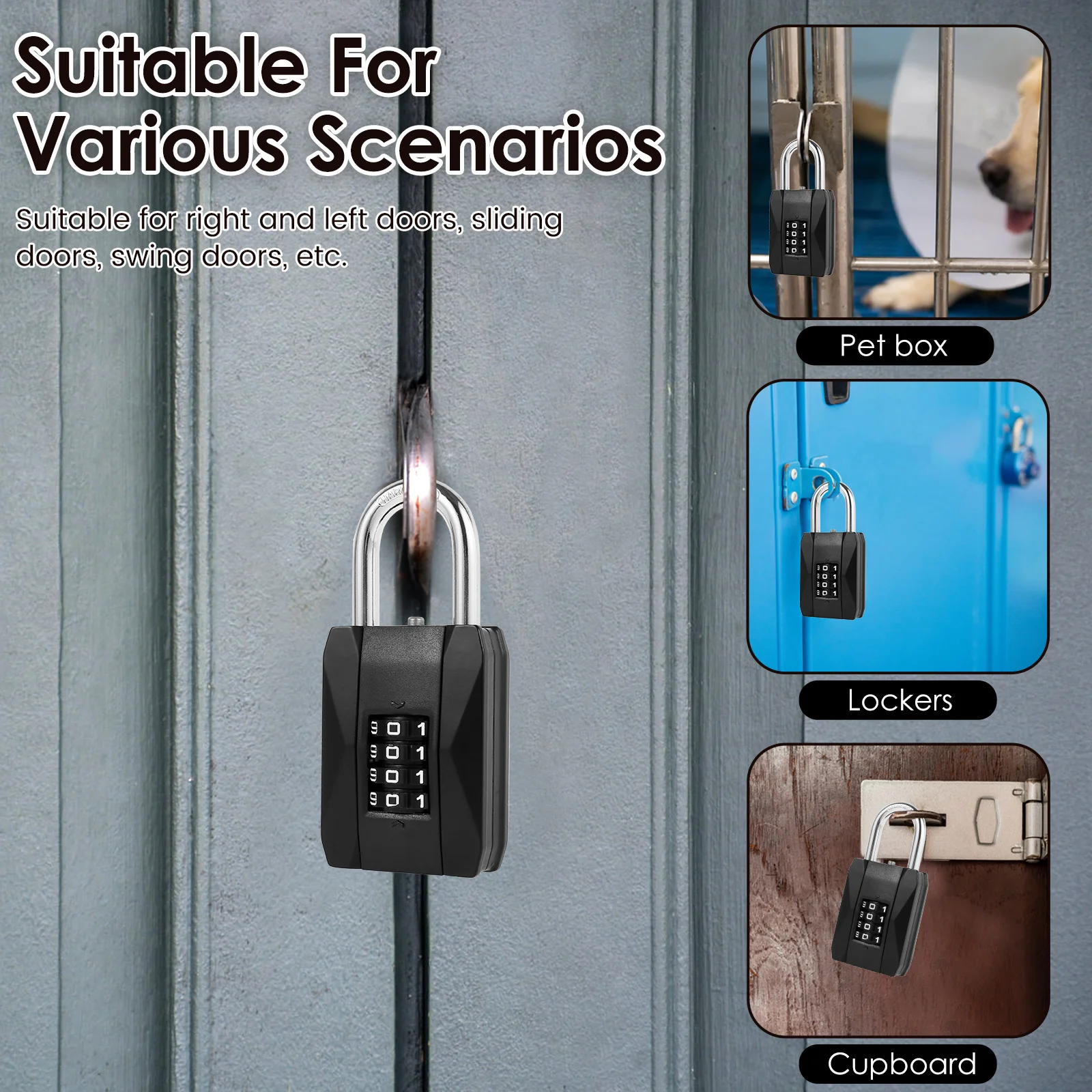 2-5/8" Premier Solid Steel Commercial Gate Keyed Padlock With Short Shackle And 3 Keys-Keyed Alike- Boxed