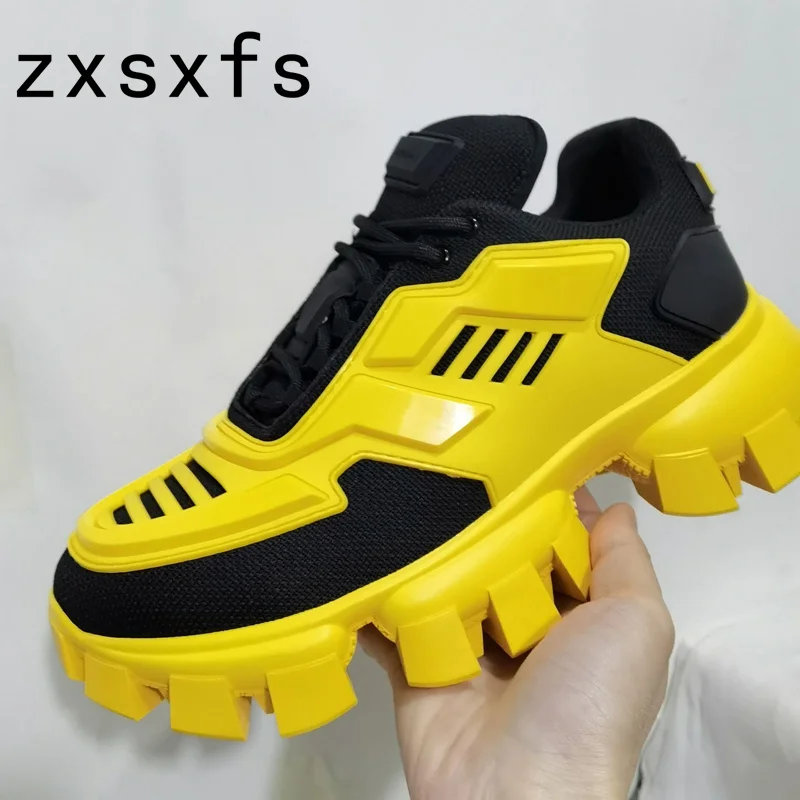 

New Platform Sneakers Men Women Thick Bottom Air Mesh Mules Casual Flat Male Shoes Women Lace Up Designer Runners Shoes Men