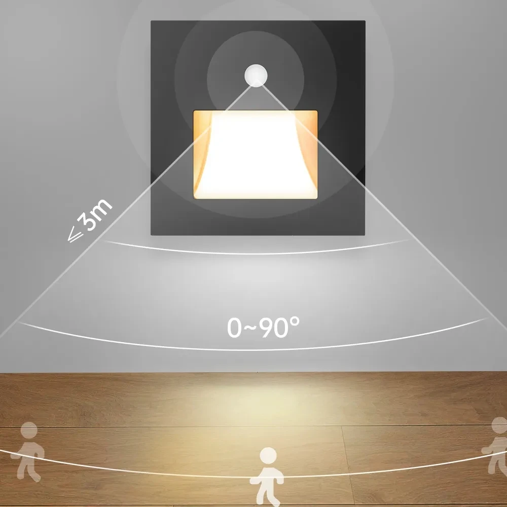 스마트 벽 램프 Pir 모션 센서 풋라이트, 계단 벽 조명, LED 야간 조명, 실내 조명, 방 장식 홀 주방 침실