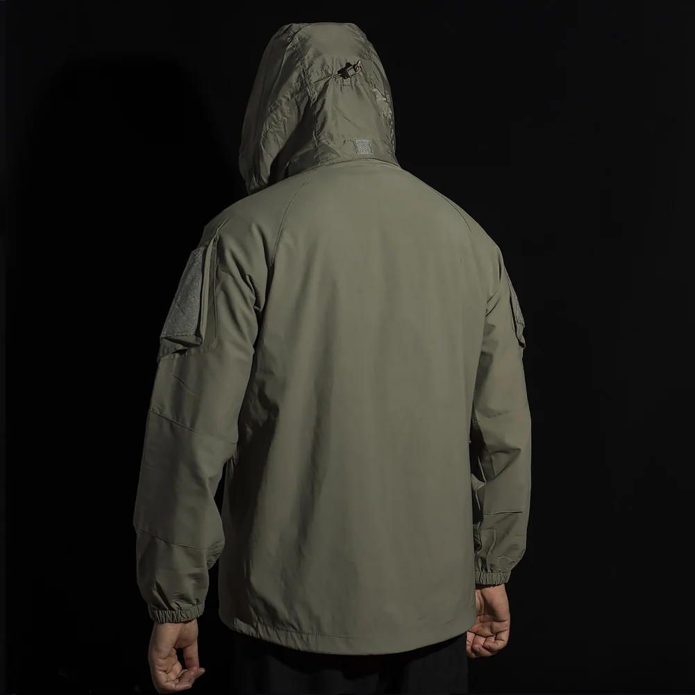 Outdoor Tactical Softshell PCU L5 Jacket Nylon Thin Style Assault Combat Field Coat for Hiking Climbing Military Uniform