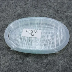 Premium Food Grade Flexible Silicone Rubber Tube - Clear, Transparent, Nontoxic, and Durable - 1 Meter (ID 6mm x OD 8mm)