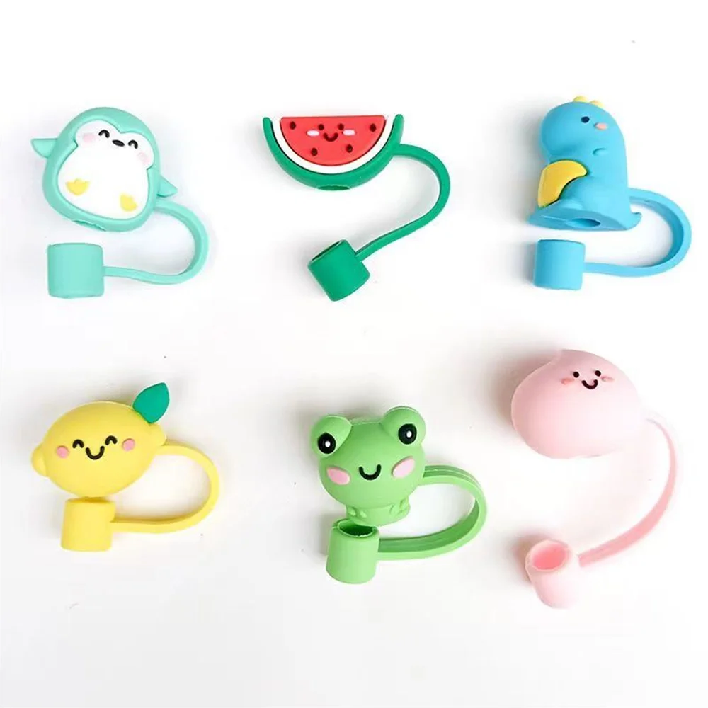 

Silicone Straw Covers Cap for Cup, Dust-Proof Drinking, Reusable Straw Tips, Lids Cover Cap for 7-8mm Straw Tips, Cute