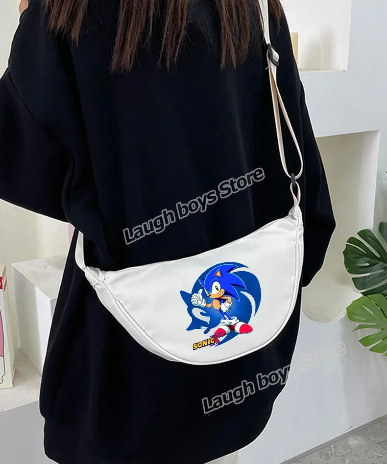 thumbnail image 1 of Bolso de hombro de Sonics con figura de juego, bolso cruzado para mujer, mochila de nailon con estampado de dibujos animados, accesorios de moda para uso diario, regalo, 1 of 5