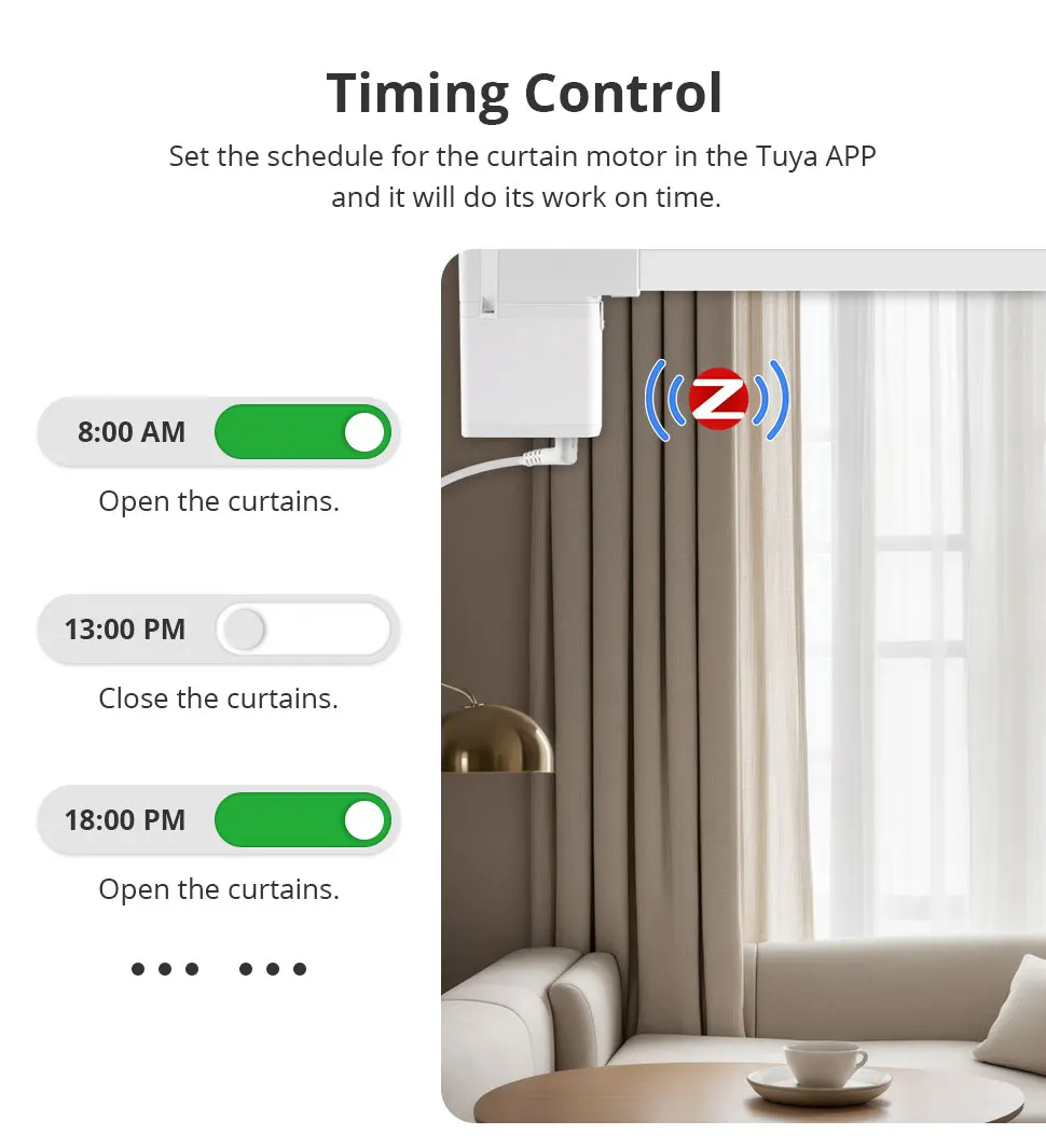 Mini Motor Zigbee Electric Curtain Motor Smart Life App Control Work with Tuya A