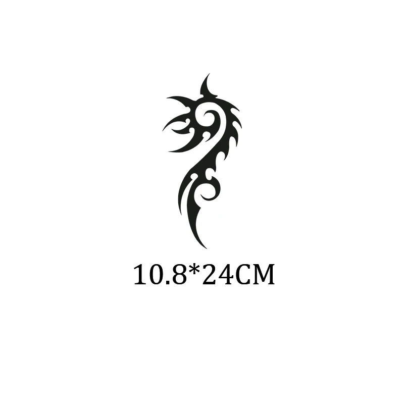 Abstract Tribal Totem Heat Transfer Stickers Iron On Clothes For Men Black Style Applique T-shirt Patches