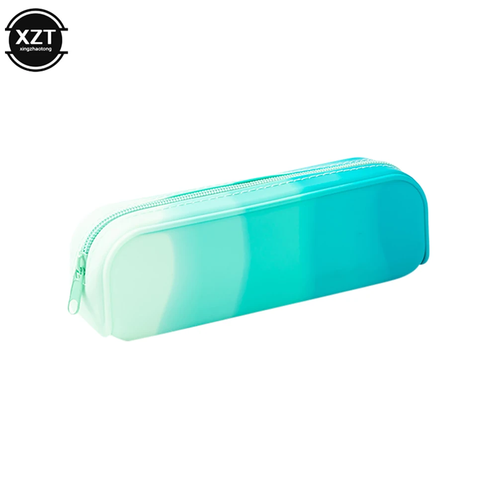 Trousse Scolaire 2-en-1 Kawaii - Silicone Souple En Forme D'Ours - Porte-Plume Et Support - Extensible