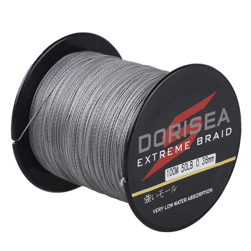 DORISEA 8 Strands 100m Extreme Braided Multifilament Fishing Line 6lb 10lb 20lb 30lb 60lb 80lb 100lb 200lb 300lb 2