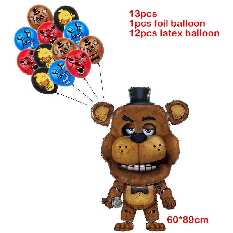 FNAF Five Nights Horrible Birthday Decoration Balloon Banner Backdrop Cake  Topper Horrible Party Supplies Baby Shower - AliExpress