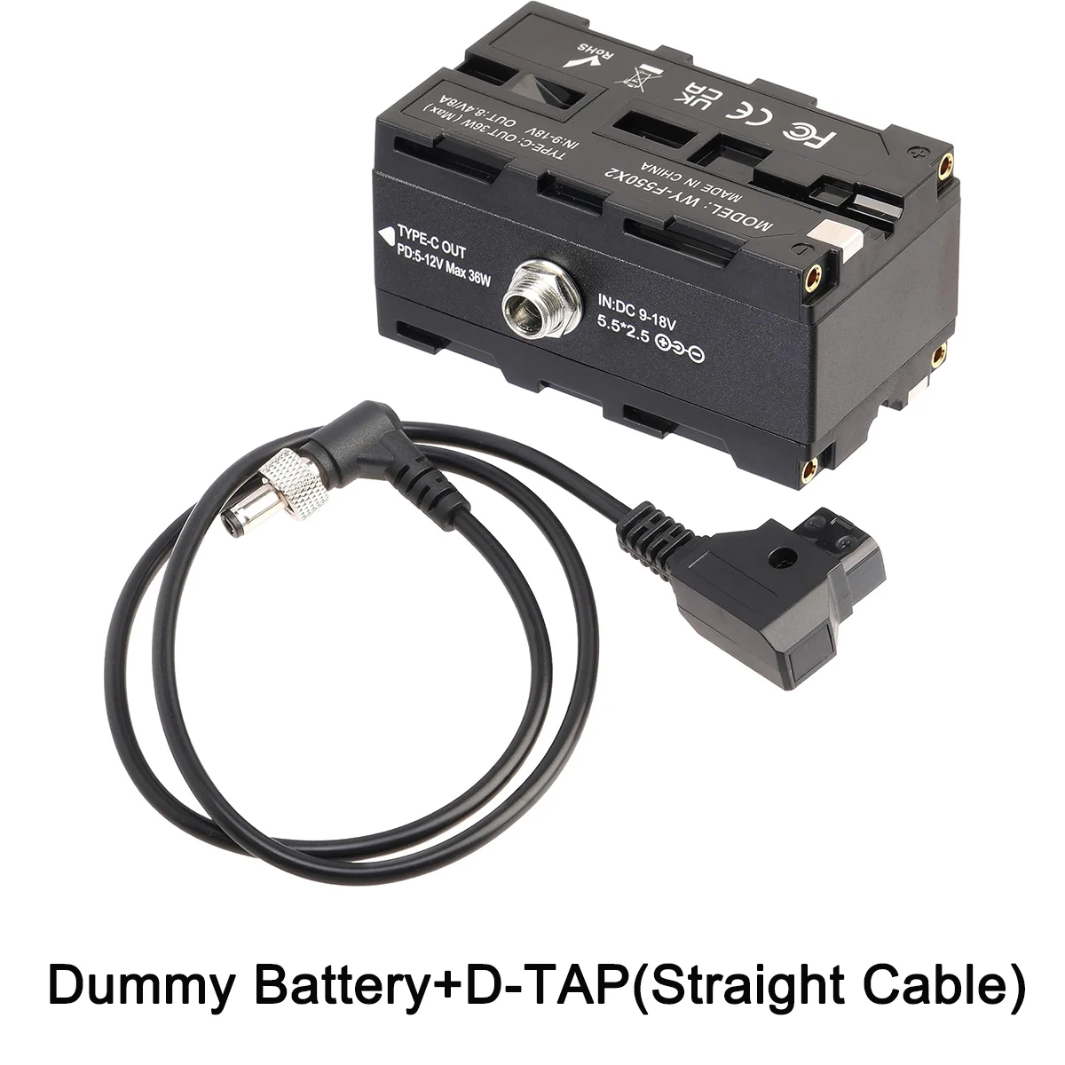 Adaptador De Alimentación De Batería Ficticia NP-F De Doble