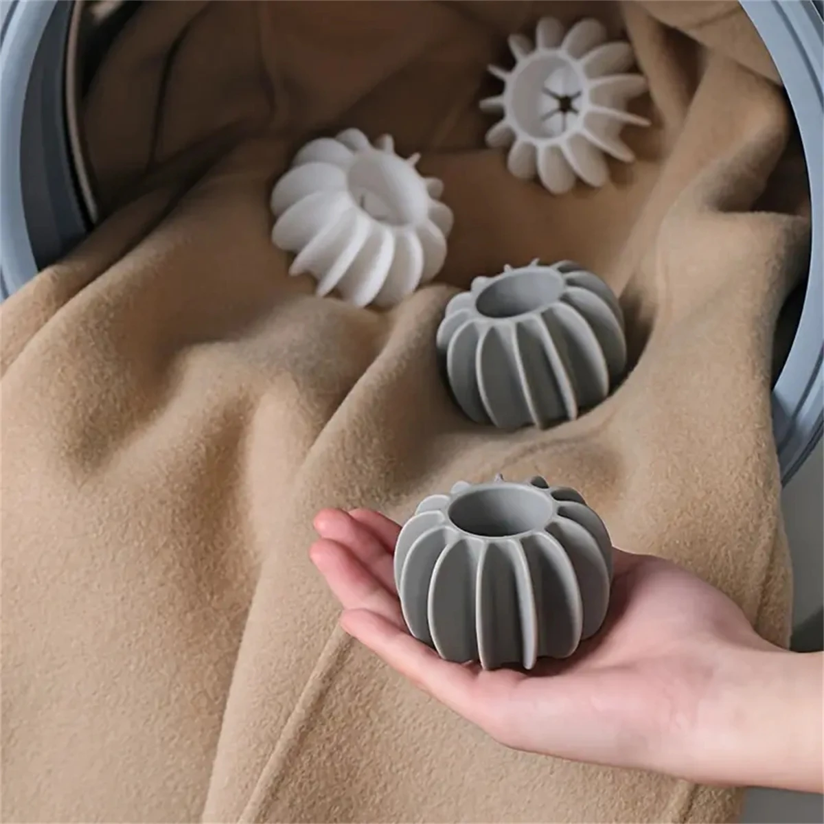 10pcs Reusable Laundry Balls, Anti-Winding Adsorption Hair Removal Cleaning Ball, Washing Machine Hair Catcher Laundry Balls
