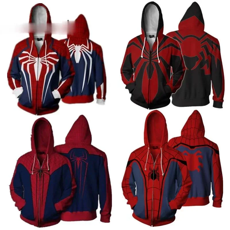 

Hoodies For Men Venom Spider Cosplay Costumes Hoodie Sweatshirt Spider Men 3D Print Zipper Jackets Coat Long Sleeve Men Women