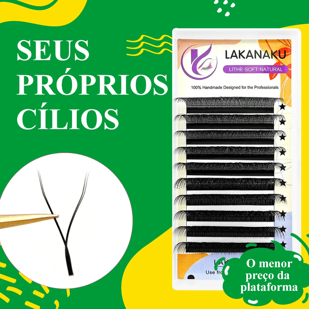 

LAKANAKU L C D Curl YY Volume Lashes YY Cilia and Brazilian Volume YY Russian Eyelash Private Label Supplies Makeup Wholesale