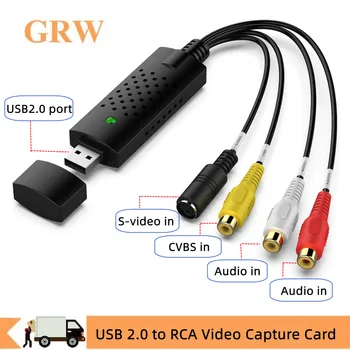 Adattatore per scheda di acquisizione audio video USB con cavo USB Convertitore di acquisizione video da USB 2.0 a RCA per dispositivo di acquisizione TV DVD VHS