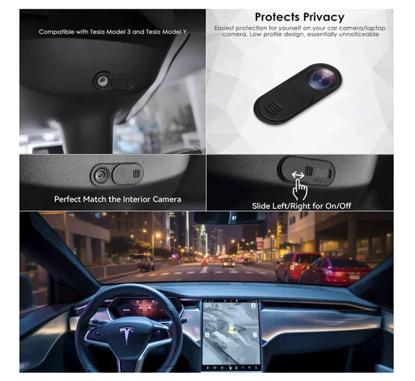 Tesla Model 3 Highland 2024 Model Y Juniper 2025 카메라용 카메라 개인 정보 보호 커버 ? 렌즈 보호 액세서리