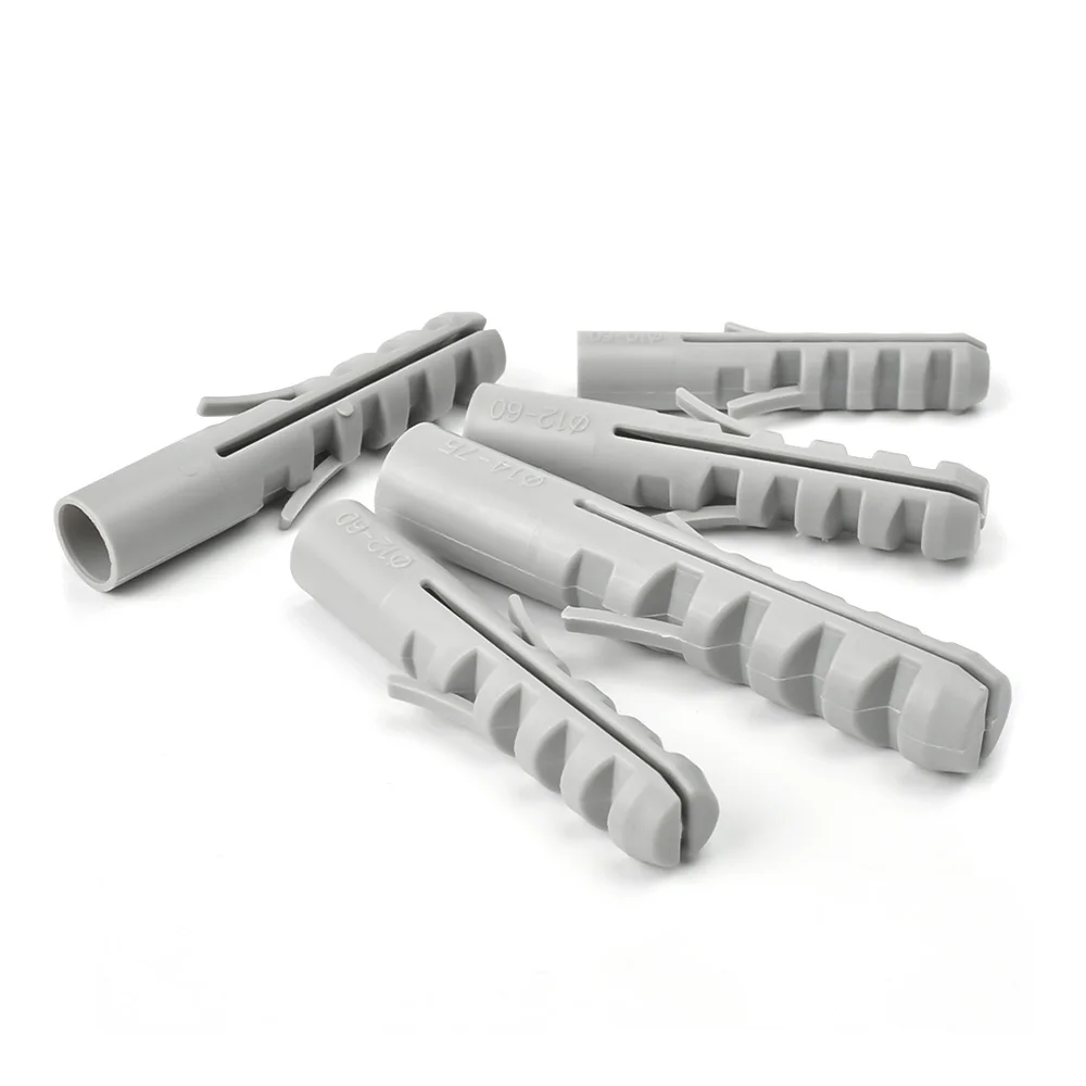 Grey Plastic Expansion Tube M5 M6 M8 M10 M12 M14Pipe Anchor Wall Plug Anchors Applicable To Self-tapping Screw Wall Anchors Plug