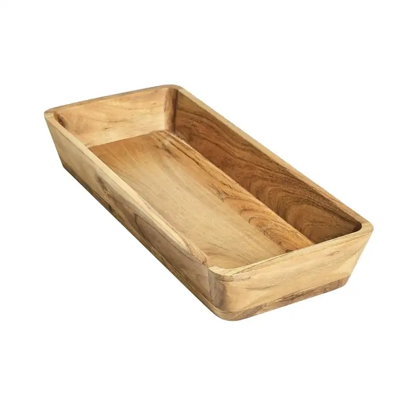

Acacia Wood Oval Bowl, Natural Finish Brown