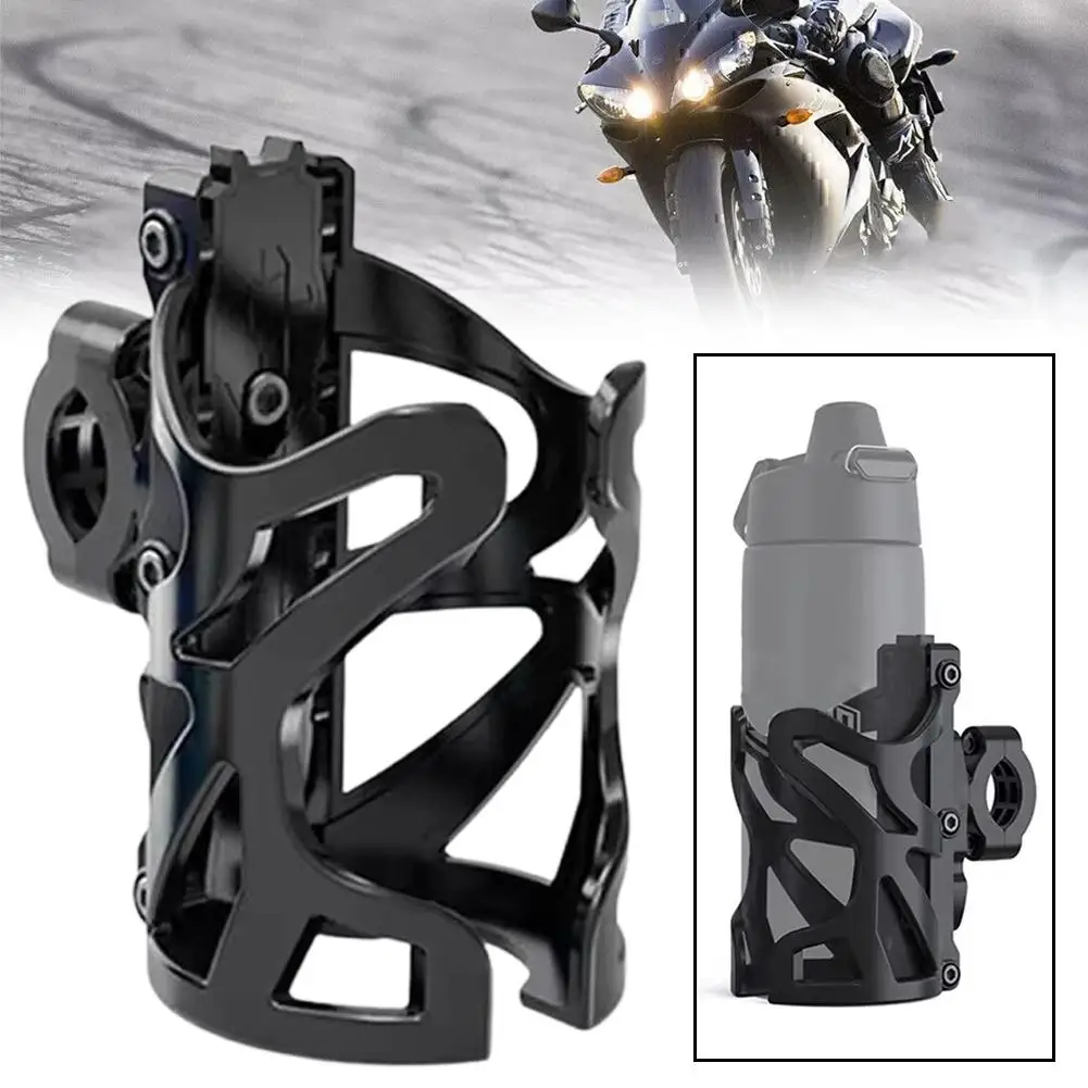 Universal Motorcycle Cup Holder Adjustable Stand for Engine Guard Crash Bars