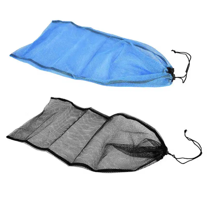 Mesh Drawstring Bag for Snorkelling Equipment Quick Dry Scuba Diving Fins Backpack Goggles Mask Long Flippers Net 64 x 30cm