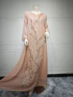 Eid Muslim Party Dress for Women Abaya Jalabiya Evening Long Dresses Sequins Morocco Abayas Kaftan Islam Vestidos Arab Long Robe 6
