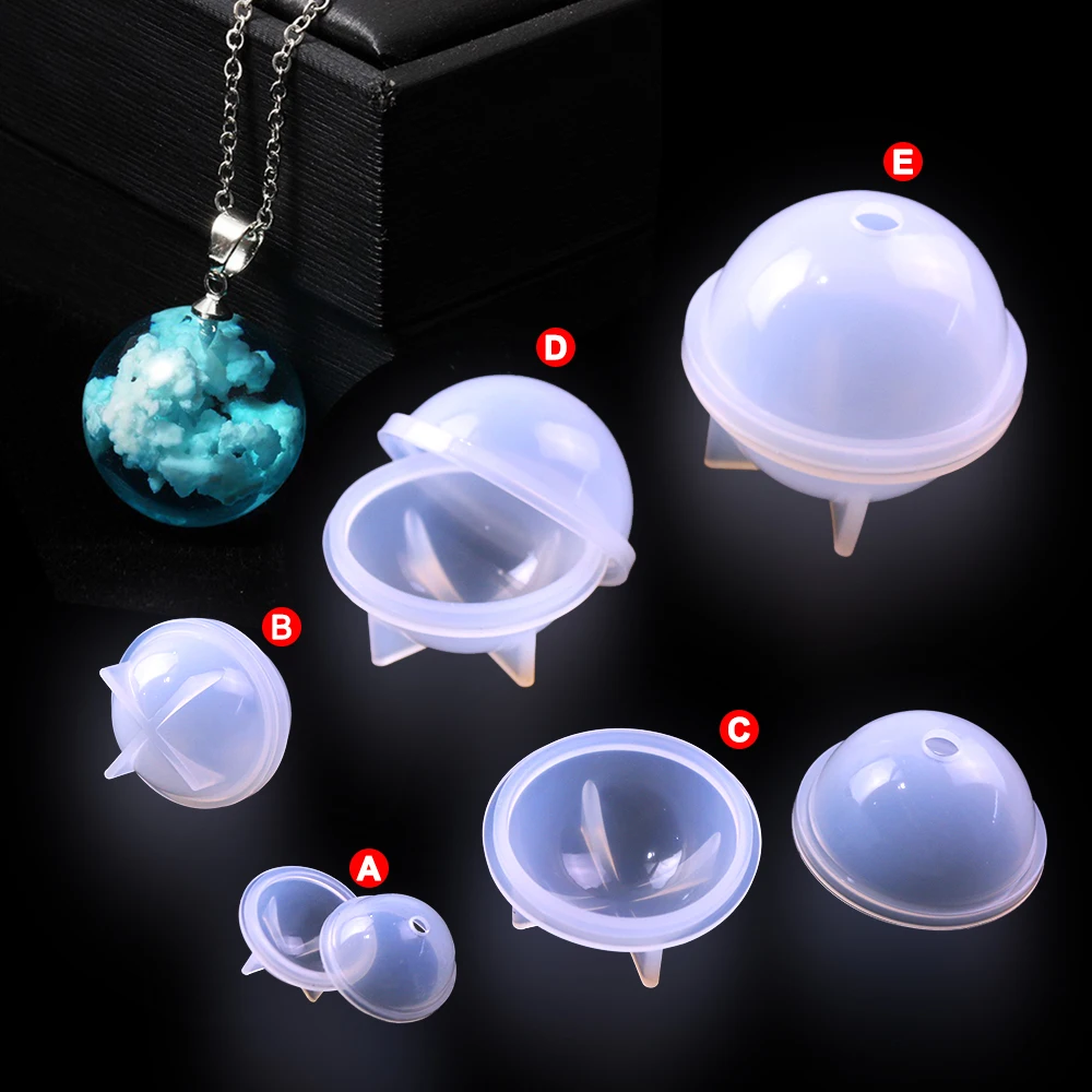 For Better Life 1Pc 3D Spherical Jewelry Making DIY Balls Soft Silicone Mold Soap Resin Crafts Candle Mold Cake Decorations