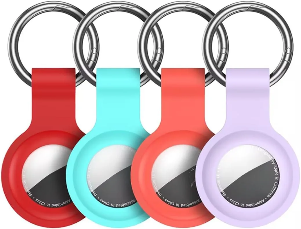 Silicone Protective Keychain Cover for Airtags - Pet Collar and Accessory Holder