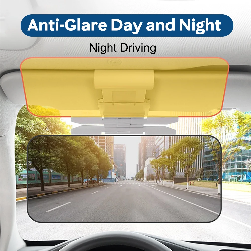 

Car Sun Visor Extender Anti-Glare Clip On Adjustable Car Visor Extender for Day Night with 2 Lenses for Car SUV Night Driving