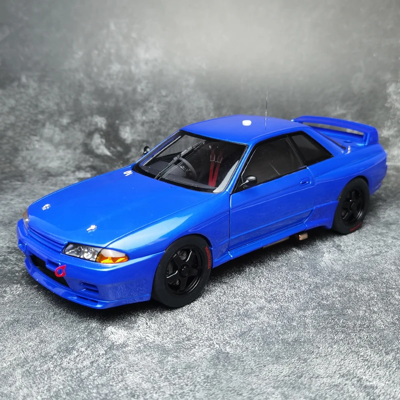 

Autoart, масштаб 1:18, Nissan GT-R R32, гладкая синяя металлическая модель автомобиля, спортивный автомобиль, статическое украшение