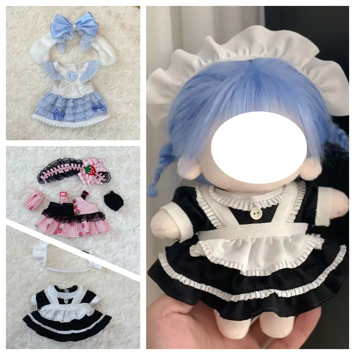 

Doll's clothes for 20cm cotton plush doll dress up clothes princess skirt set girls DIY suit dress dolls Accessories