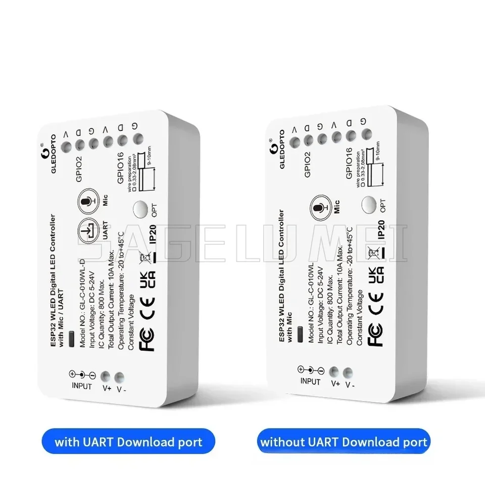 Contrôleur LED Gledopto GL-C-010WL - ESP32 WLED Avec Micro - Neuf - Effets Lumineux