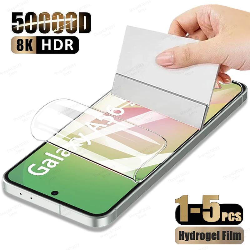 Premium Hydrogel Screen Protector (1-5 Pack) - Crystal Clear Film
