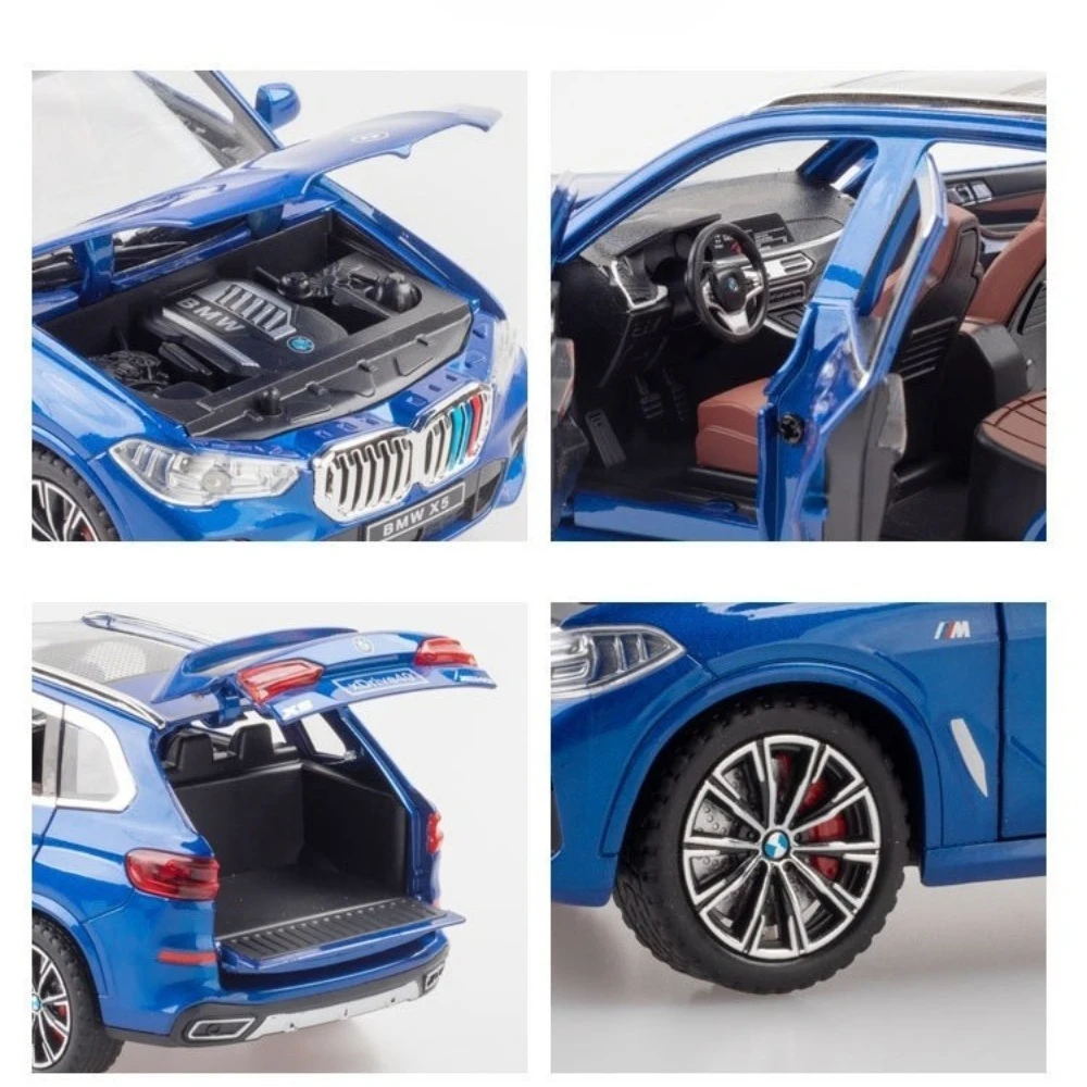 Deluxe 1:24 BMW X5 Miniature Toy SUV with Sound and Light
