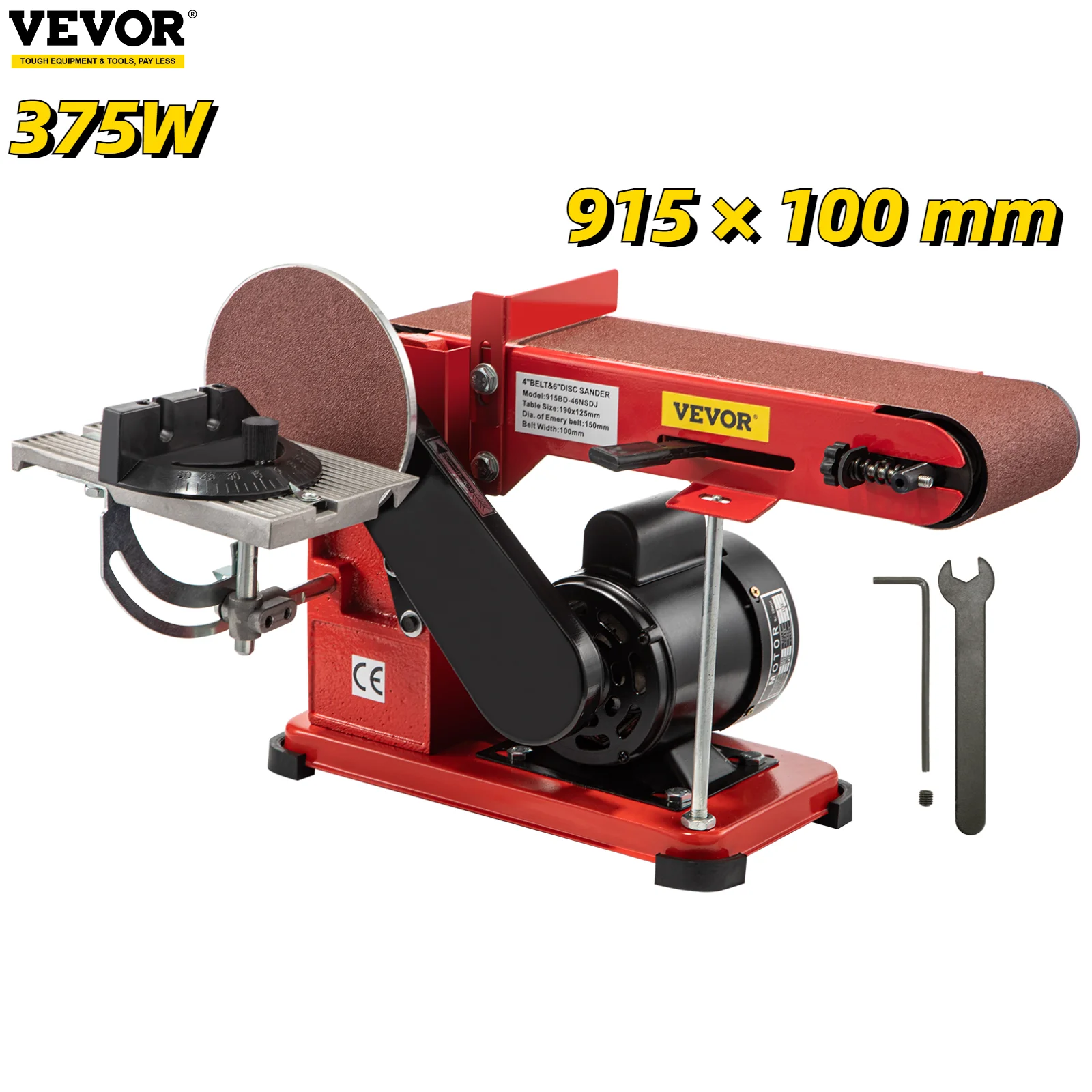 Vevor 375w Multifunction Abrasive Sanding Machine Desktop Belt Disc