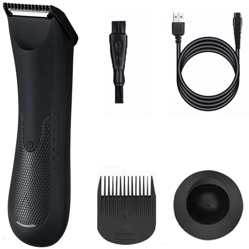 Body Hair Trimmer for Men Balls Women Lady Shaver Hair Removal Bikini Trimmer Groin & Body Shaver Groomer Quiet