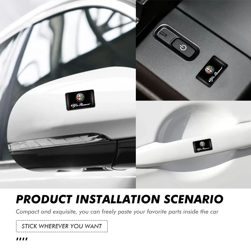 Epoxy Badge Interior Stickers - Central Control Box Emblem Decoration