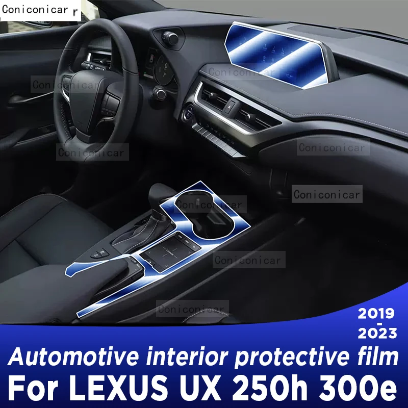 

For LEXUS UX 250h 300e 2019-2023 Gearbox Panel Navigation Screen Automotive Interior TPU Protective Film Anti-Scratch Accessorie