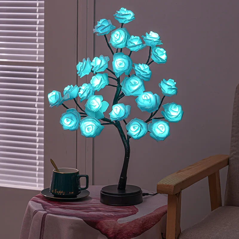 

Valentine's Day LED Table Lamp Rose Flower Tree USB Night Lights Home Decoration LED Table Lights Parties Xmas Christmas Wedding