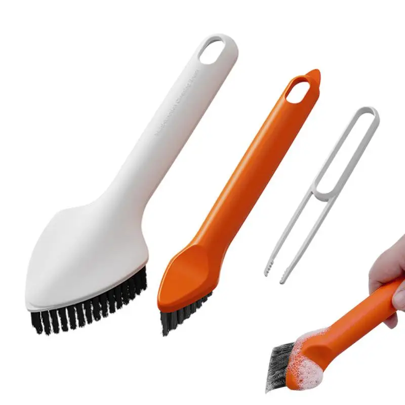

3 In 1 Cleaning Brush Multi-functional Cleaning Brush For Kitchen And Bathroom Triangular Head Cleaning Brush With Suspend Hole