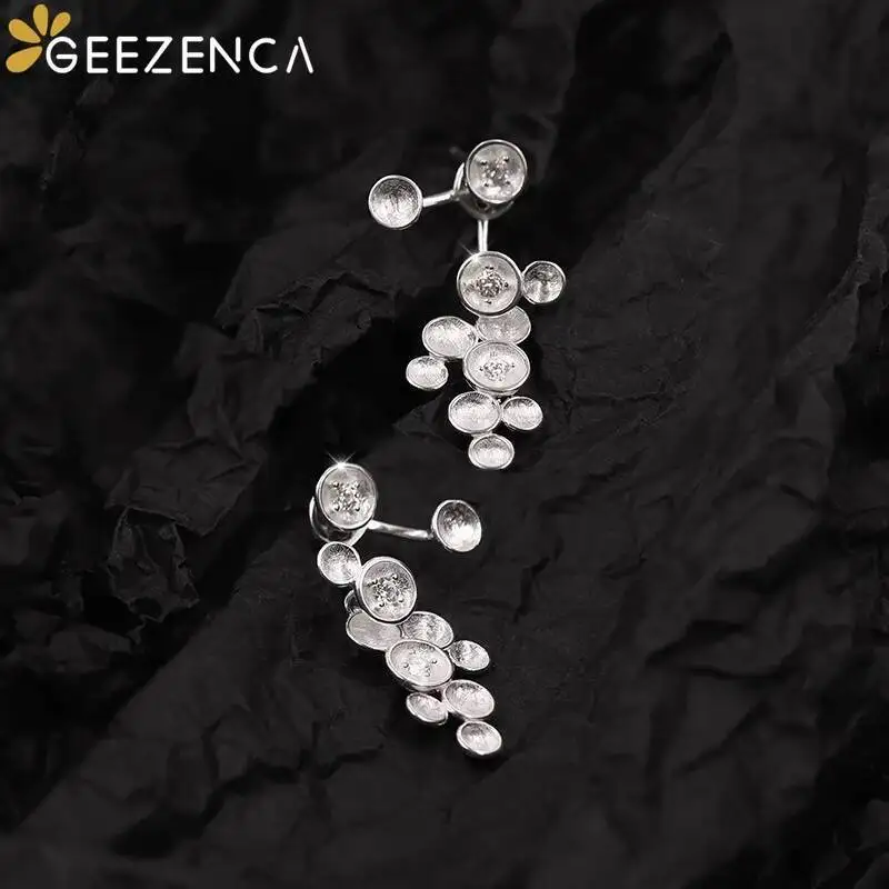 GEEZENCA 5A 지르콘 별 여성을위한 매달려 귀걸이 원래 디자인 세련된 귀걸이 파인 쥬얼리 2023 새로운 선물